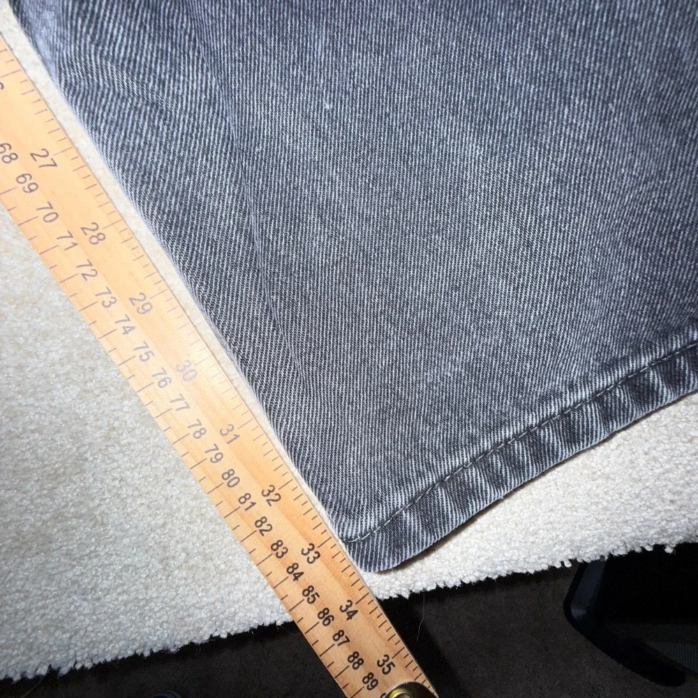 Levi's 505 Jeans Mens 38x34 Gray‎ Denim Cotton Mid Rise Streetwear Straight Leg